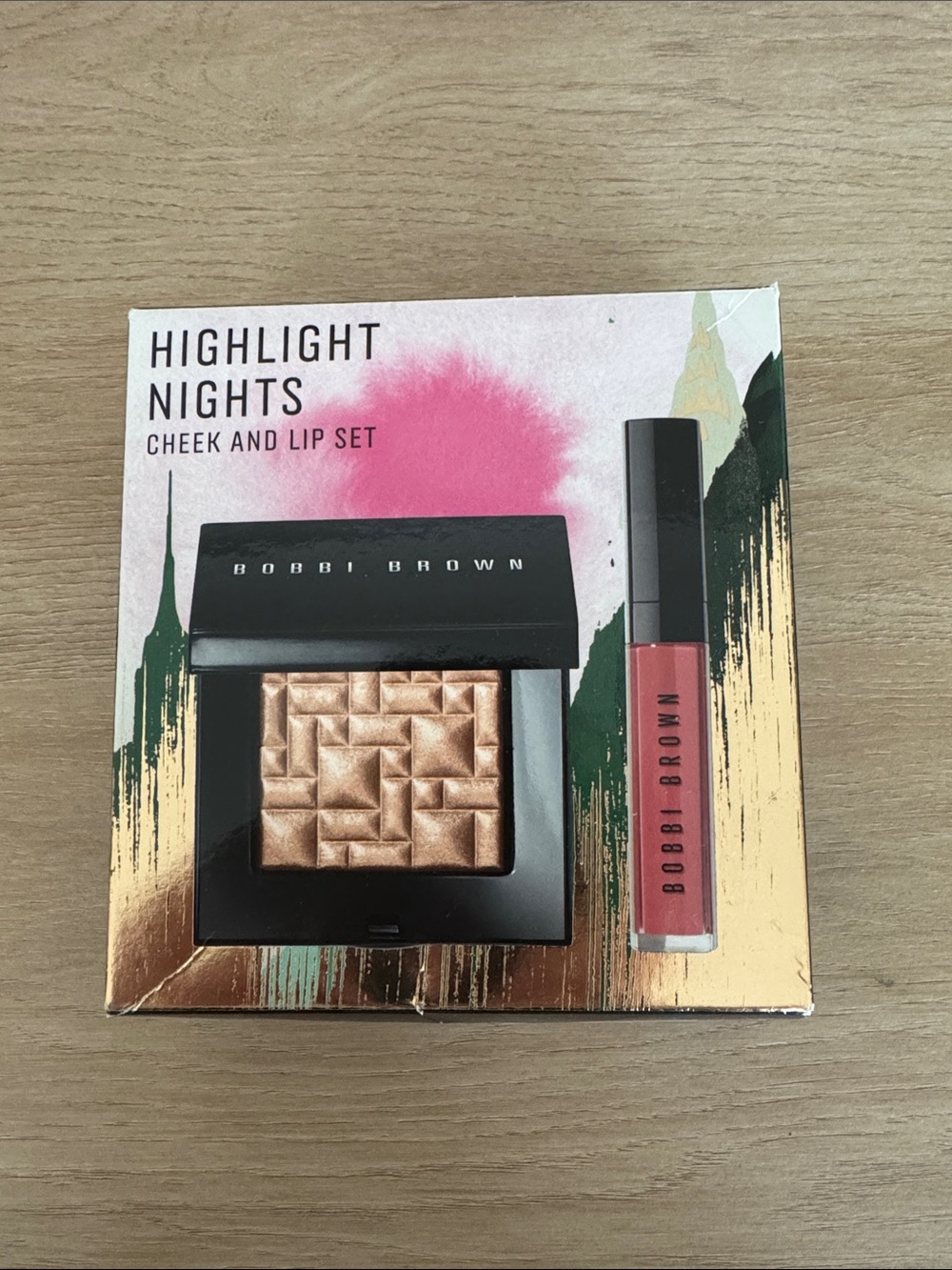 Bobbi Brown Highlight Nights Cheek & Lip Duo - Rose Gold Highlighter & Pink Lip